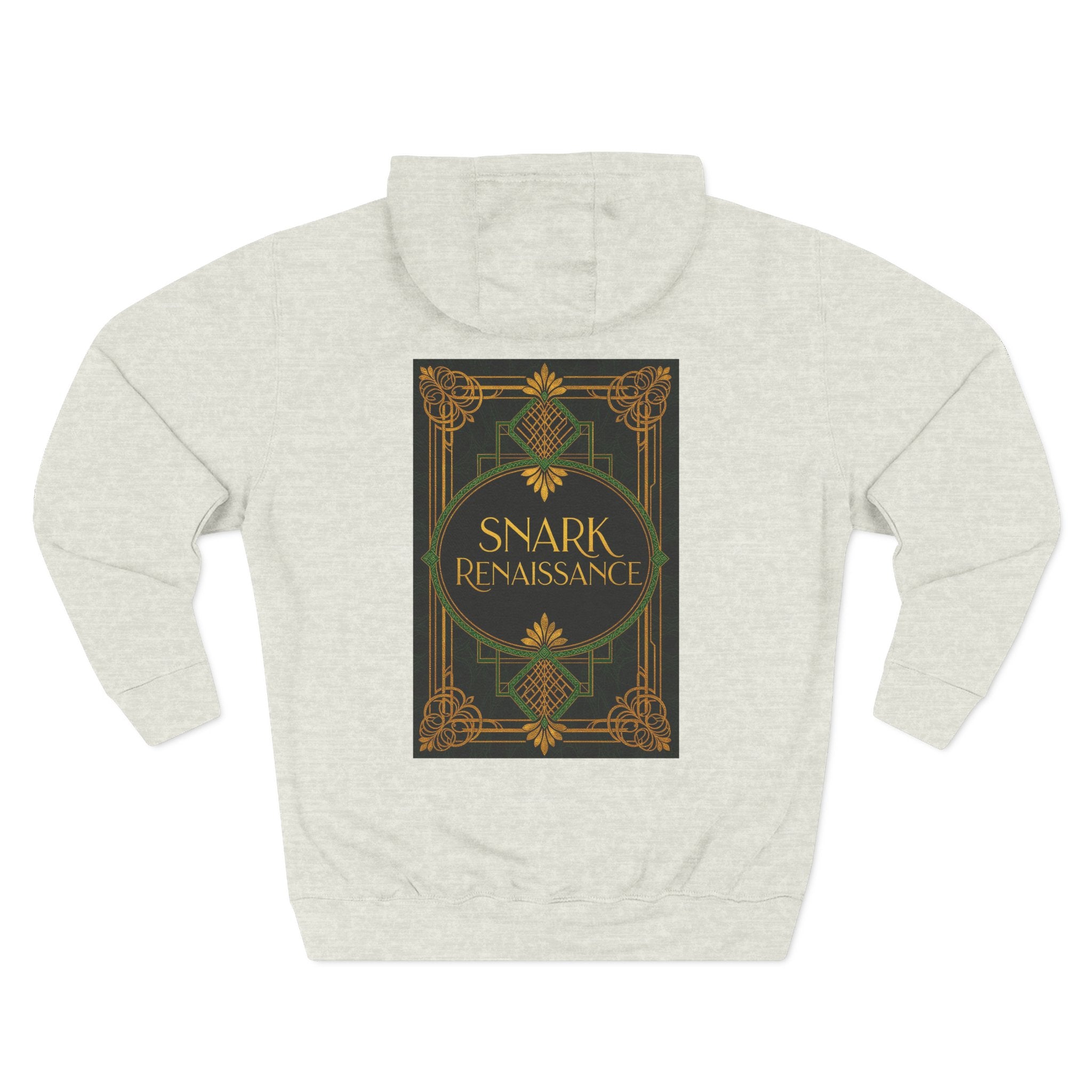 Snark Renaissance, Art-Deco Fleece Hoodie with Brand Logo, art lovers