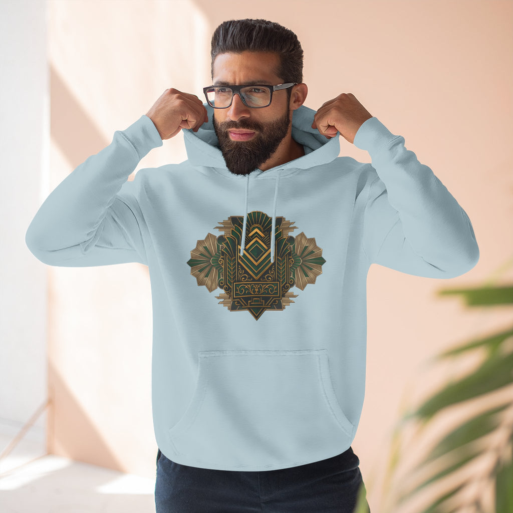 Snark Renaissance, Art-Deco Fleece Hoodie with Brand Logo, art lovers