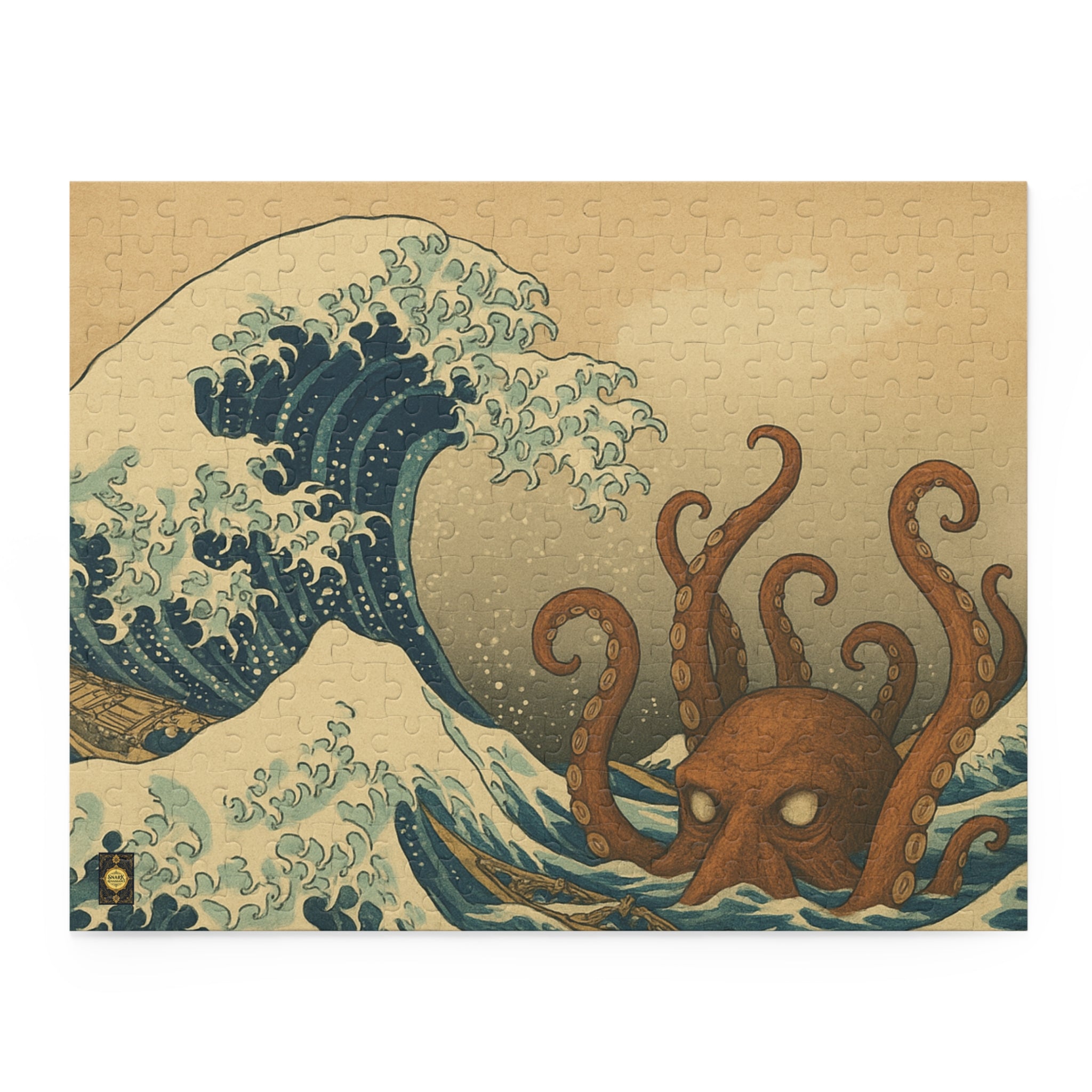 The Great Wave, Ocean-Inspired Octopus Puzzle - 120, 252, 500-Piece, Ocean Lovers Gift, Family Activity, Home Decor, Unique Art Puzzle inspired by Hosukai