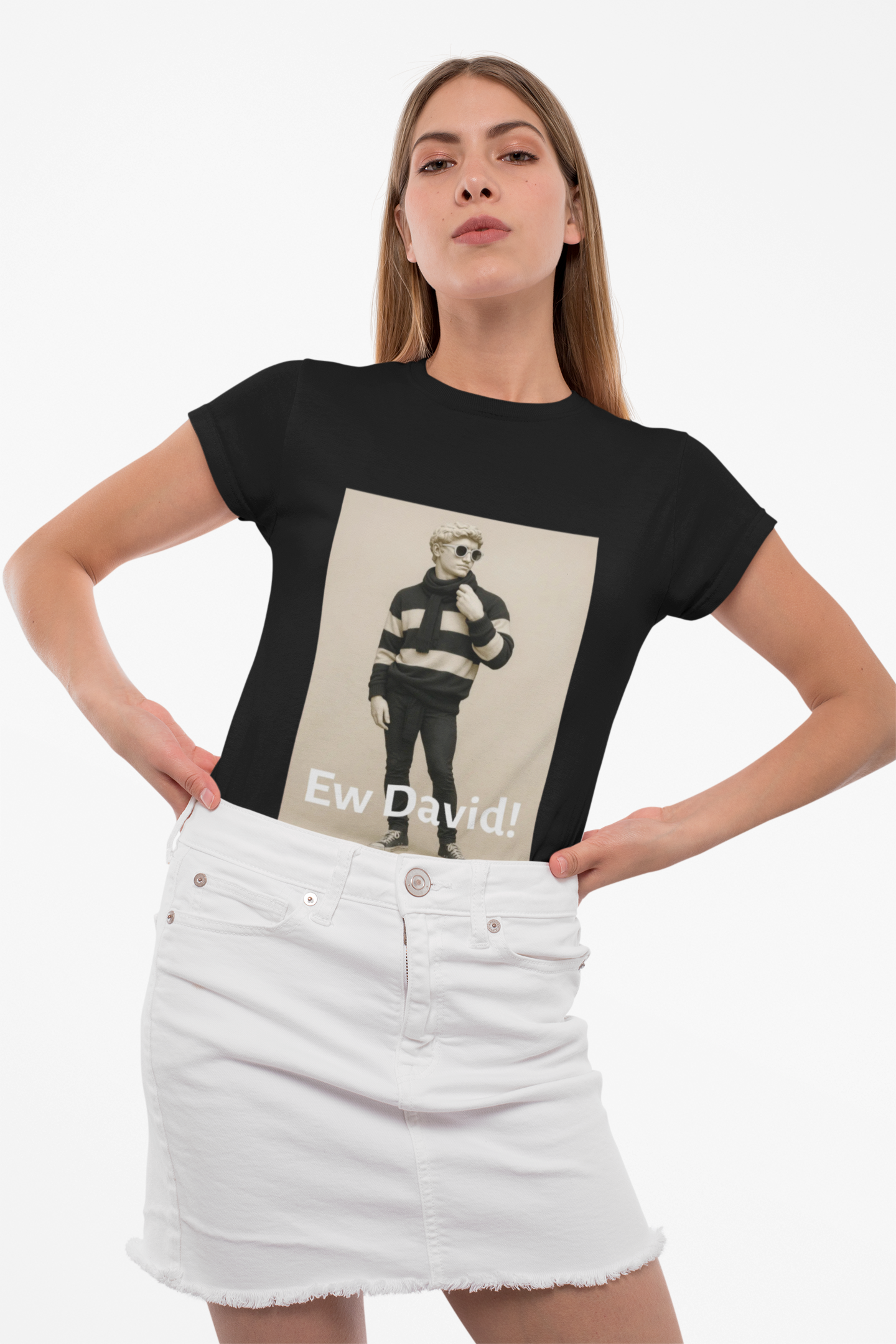 Ew David! Women's Softstyle Tee - Trendy Graphic T-Shirt, Birthday Gift, Casual Wear, Retro Style, Humorous Apparel