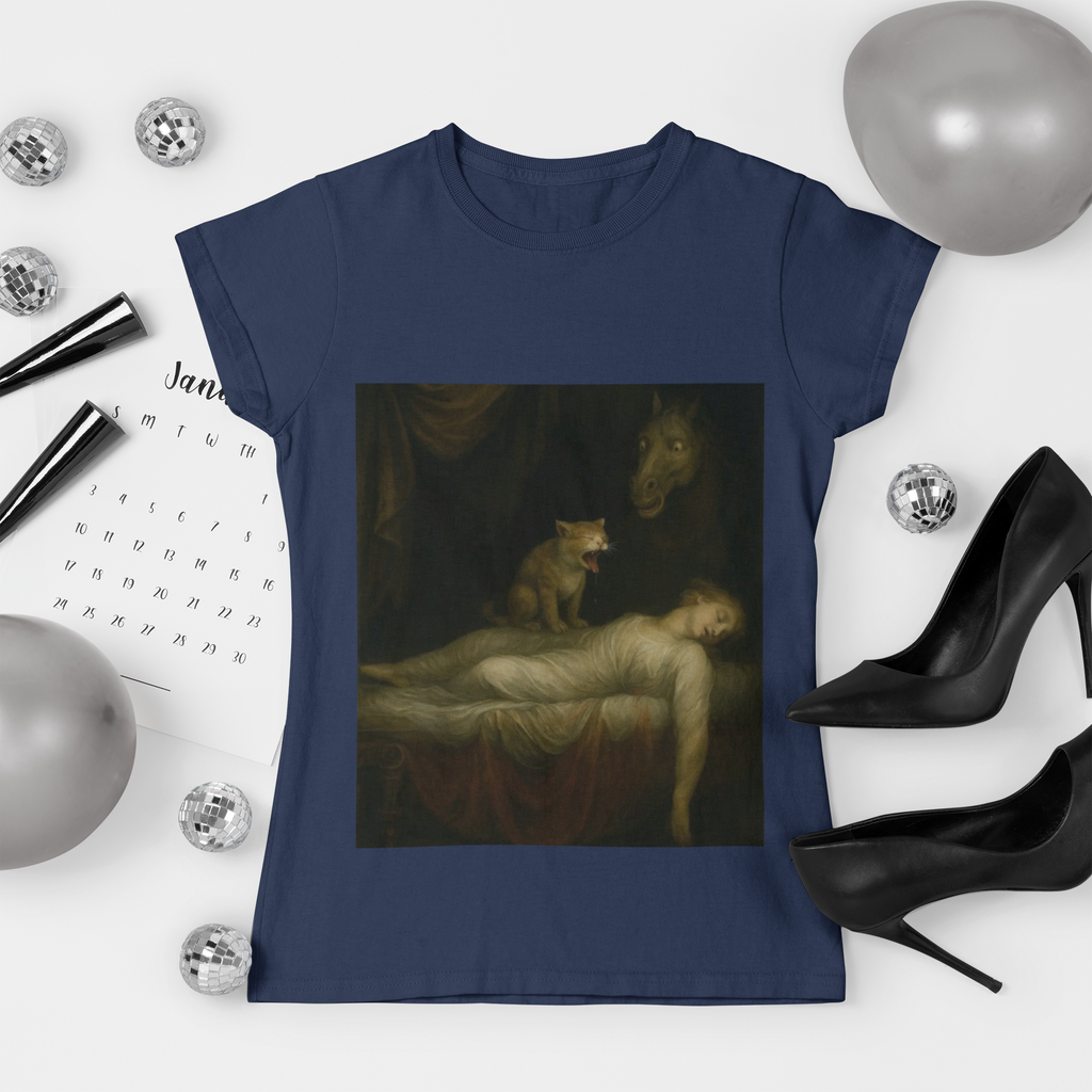 'The True Nightmare' Funny Cat Lady Women's Tee - Fuseli inspire design