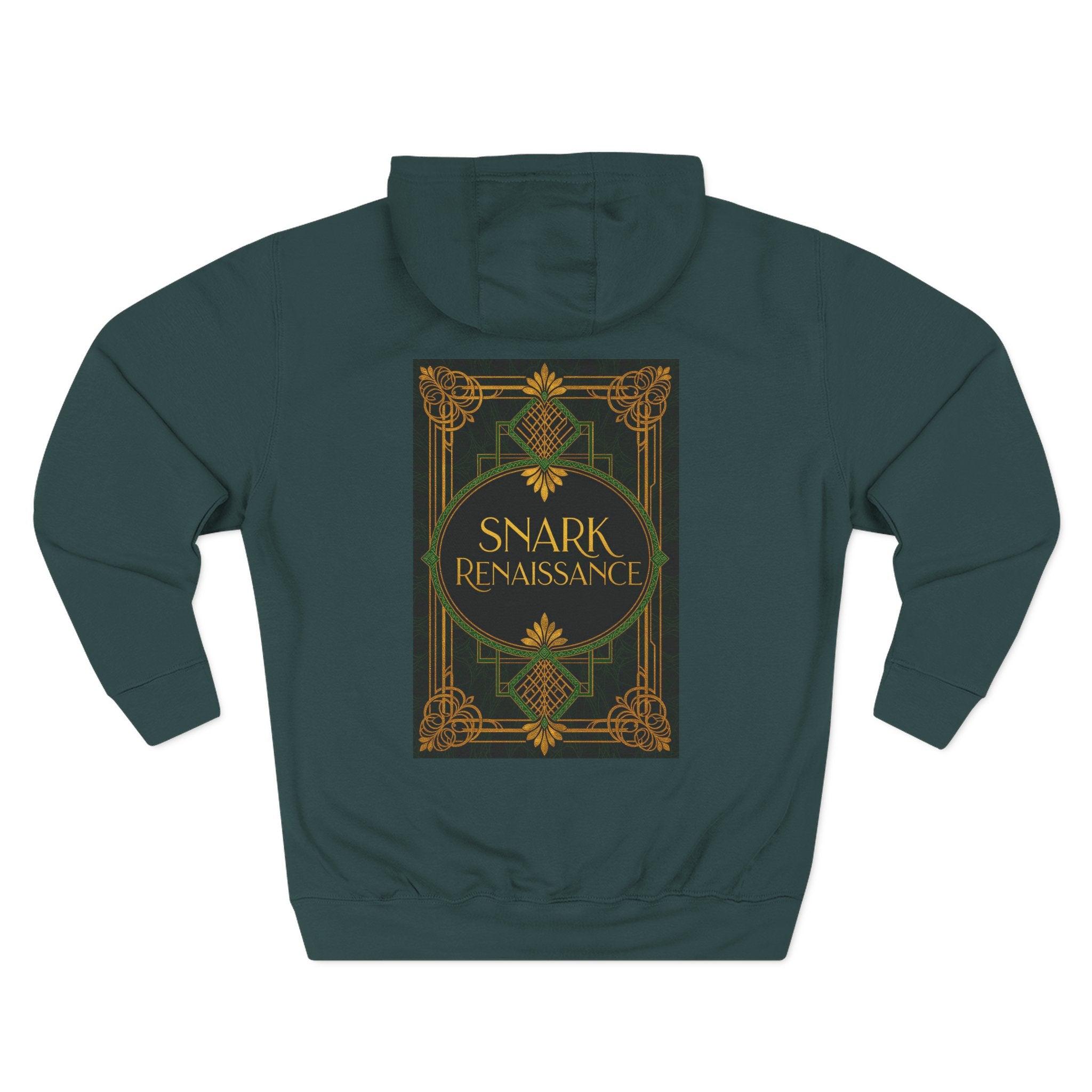 Snark Renaissance, Art-Deco Fleece Hoodie with Brand Logo, art lovers