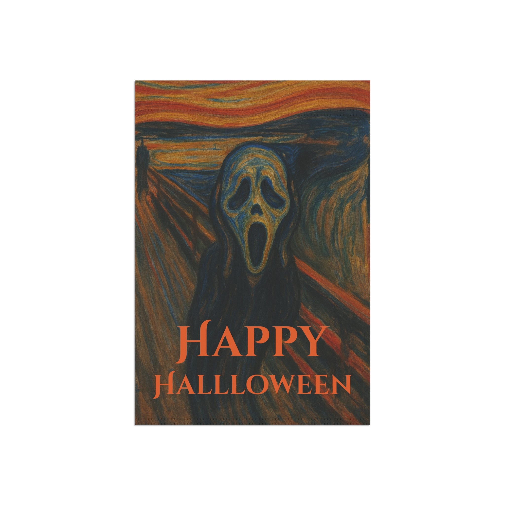 Halloween Garden Banner, Inspired by Edvard Munch