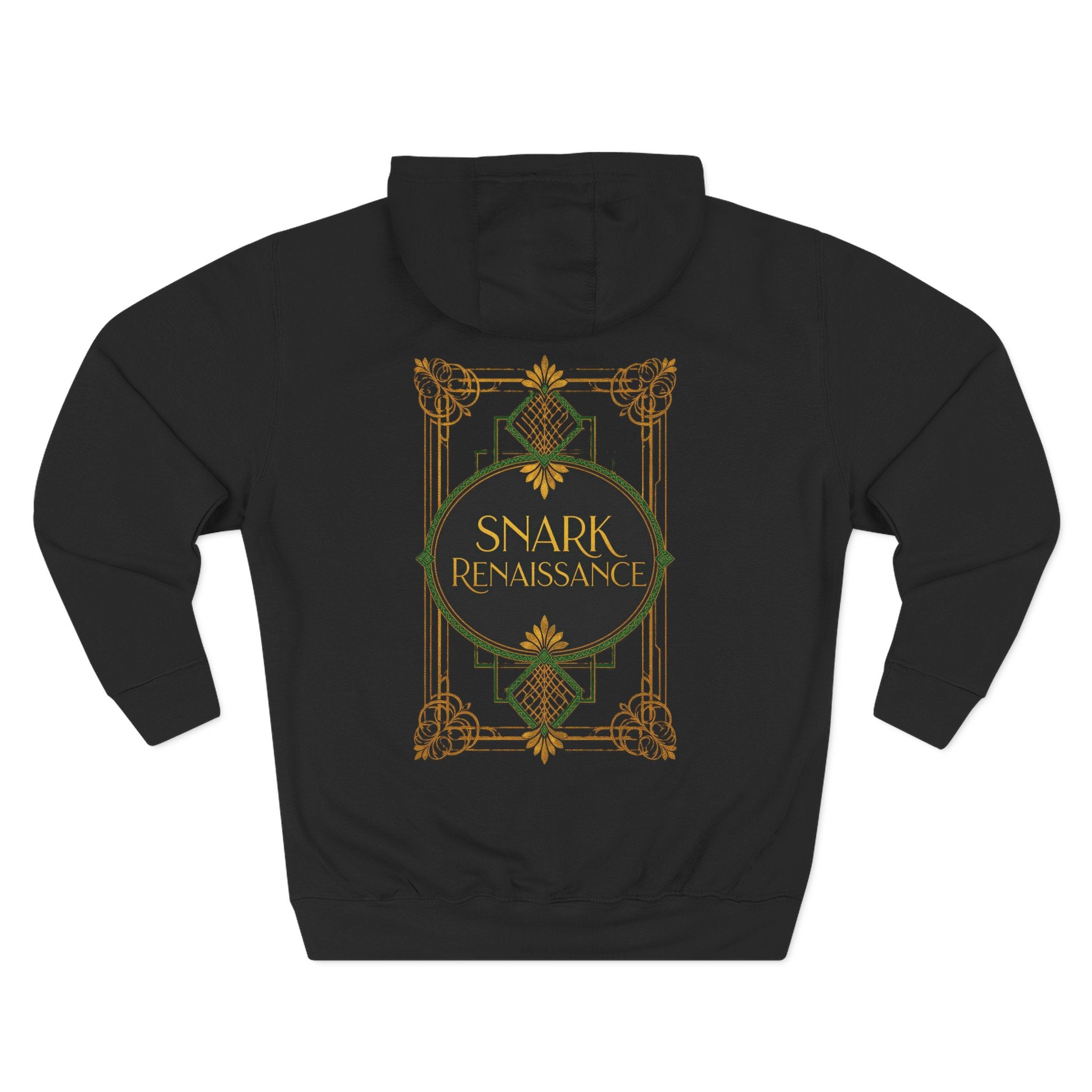 Snark Renaissance, Art-Deco Fleece Hoodie with Brand Logo, art lovers