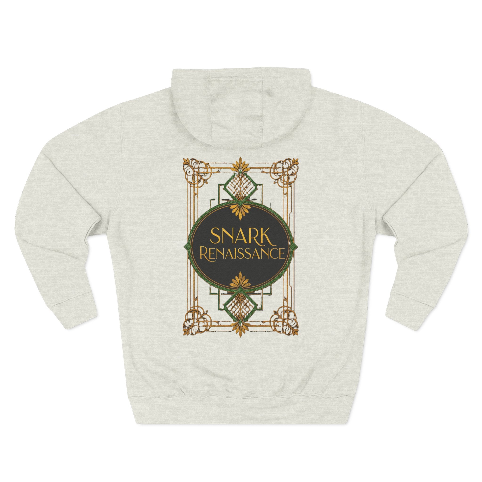 Snark Renaissance, Art-Deco Fleece Hoodie with Brand Logo, art lovers