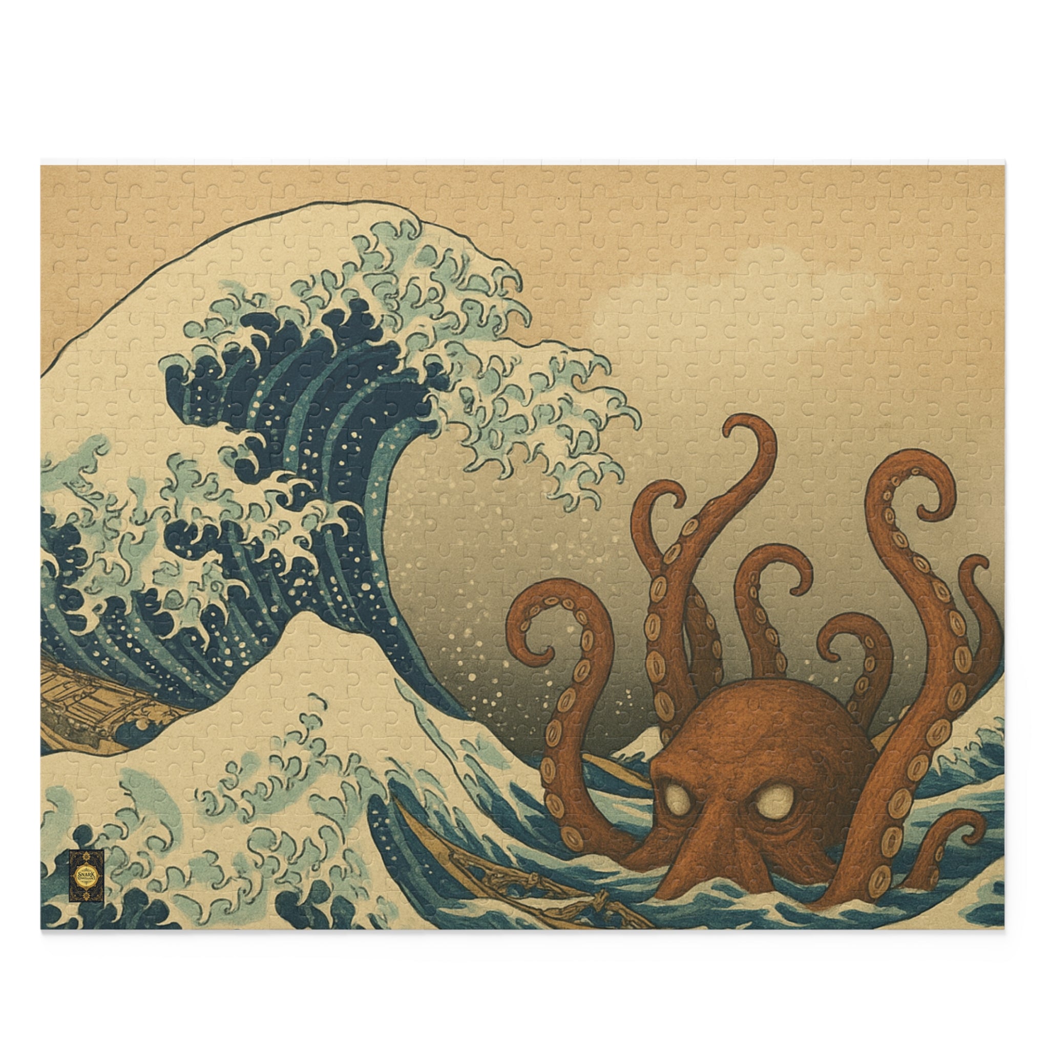 The Great Wave, Ocean-Inspired Octopus Puzzle - 120, 252, 500-Piece, Ocean Lovers Gift, Family Activity, Home Decor, Unique Art Puzzle inspired by Hosukai