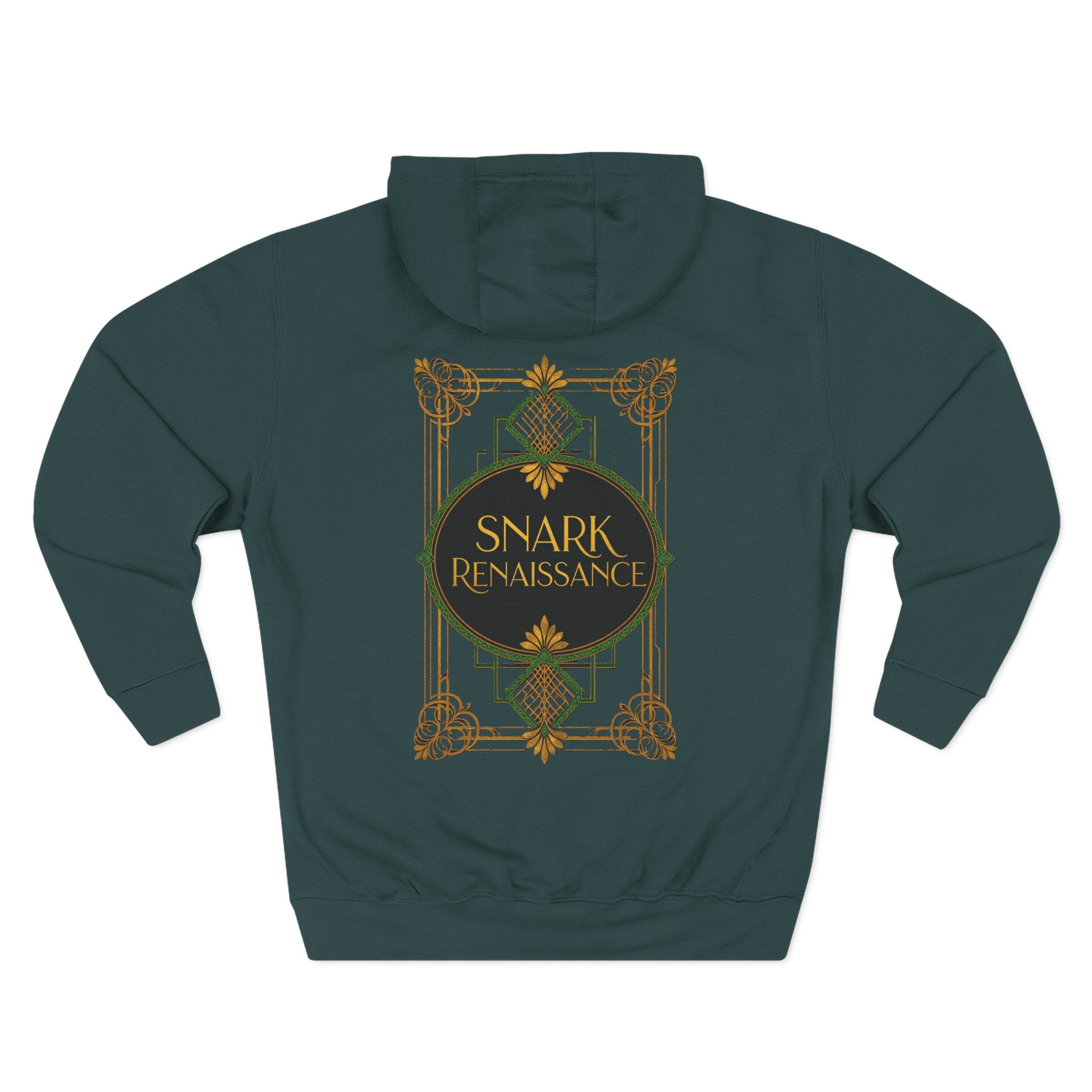 Snark Renaissance, Art-Deco Fleece Hoodie with Brand Logo, art lovers